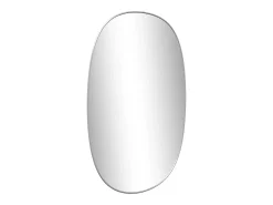 Espejo de pared plateado 70x45 cm