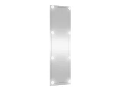 Espejo de pared rectangular con luces LED vidrio 30x100 cm ES866563