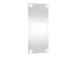 Espejo de pared rectangular con luces LED vidrio 40x80 cm ES868042