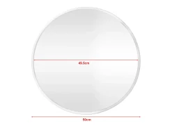 Espejo de pared redondo 50 cm blanco mate 03_0007941