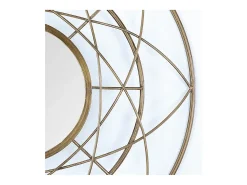Espejo de pared redondo de metal dorado Roxane D 78 cm