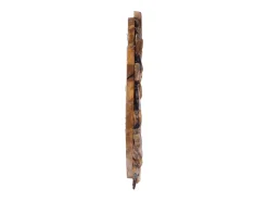 Espejo de pared redondo teca 40 cm ES540090