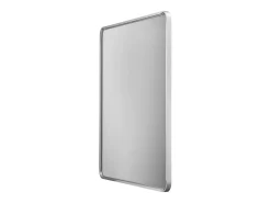 Espejo de Pared SucceBuy, 91,5 x 91,5 cm, Plata, Espejo Resistente a Rayones con Soporte en Forma de Z, con Contornos en Aleación de Aluminio