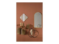 Espejo de pared TOKA de metal dorado – L 72 x H 150 cm