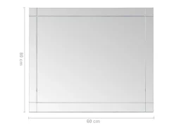 Espejo de pared 80x60 cm Cristal