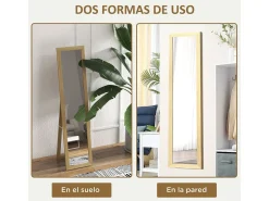 Espejo de pie Moll cuerpo entero natural 157x37x40 cm