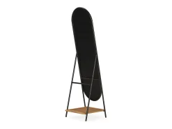 Espejo de pie MUSTO de madera, metal y ratán – 171,5 cm