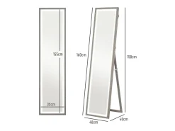 Espejo de pie Nerpio Homcom luz LED ajustable gris 160x40 cm