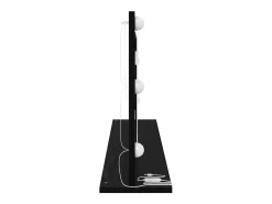 Espejo de tocador con espejo Roble negro 100 x 45 x 18 cm