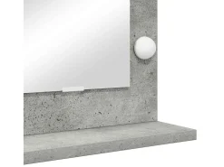 Espejo de tocador con espejo Gris hormigón 80 x 55 x 18 cm
