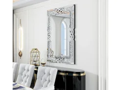 Espejo decorativo grande para salón, espejo de pared decorativo rectangular, espejos de pared de diseño, 100x70cm