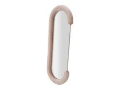 Espejo moderno de pared o de pie en terciopelo 60x160cm Chantal - Rosa