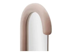 Espejo moderno de pared o de pie en terciopelo 60x160cm Chantal - Rosa