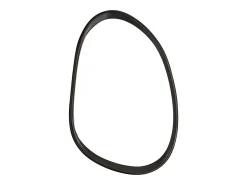 Espejo orgánico de madera de mindi negro 90x60 cm