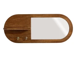Espejo oval en madera de mango dark Remick