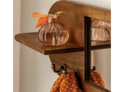 Espejo oval en madera de mango dark Remick