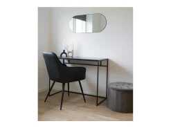Espejo ovalado de acero JERSEY – L 50 x H 80 cm-Color Negro