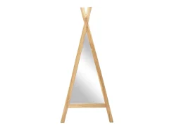 Espejo para niños tipi de madera de teca - Ancho 55 x Alt. 120 cm - Natural - BATAM