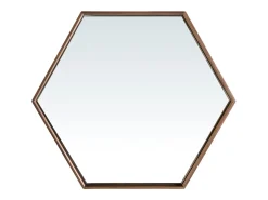Espejo pared hexagonal nogal 3039 ANGEL CERDA