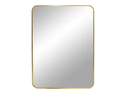 Espejo rectangular de aluminio MADRID – L 50 x H 70 cm-Color ribete verde crudo