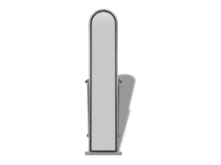 Espejo rectangular de pie de cuerpo entero, color gris