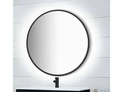 Espejo redondo con iluminación decorativa LED Zeus para baño y hogar