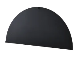 Espejo semicircular design de metal - Ancho 50 x Alt. 100 cm - Negro- GAVRA