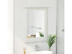 Espejo VIGO Blanco 55,5 x 5 x 70 cm Madera maciza de pino