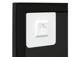 Espejos de pared 3 piezas negro 80x60 cm metal