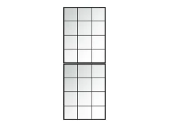 Espejos de pared 2 piezas negro 80x60 cm metal
