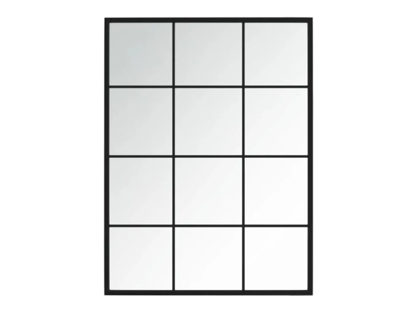 Espejos de pared 2 piezas negro 80x60 cm metal