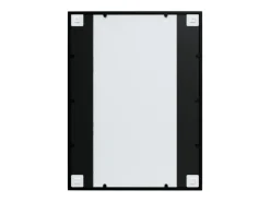 Espejos de pared 2 piezas negro 80x60 cm metal