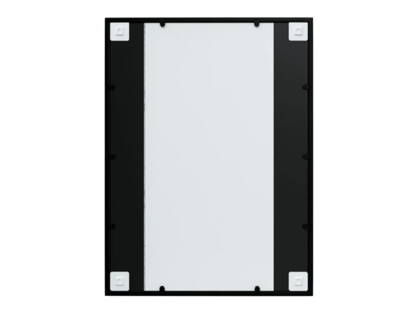 Espejos de pared 2 piezas negro 80x60 cm metal