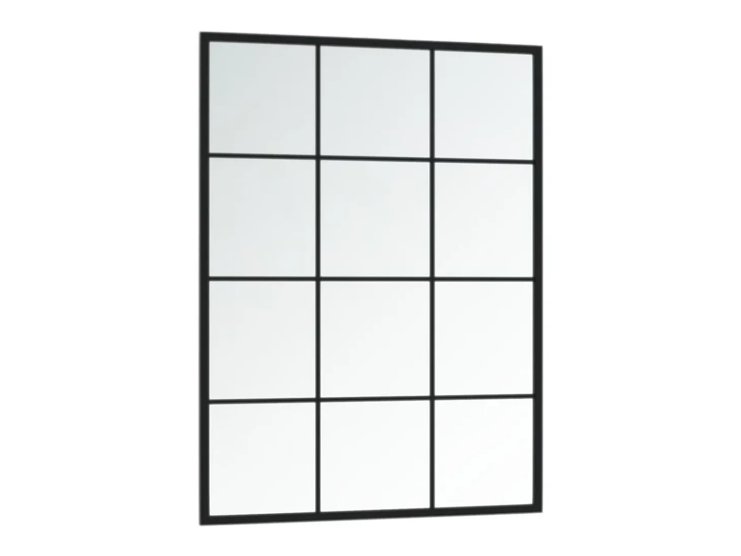 Espejos de pared 2 piezas negro 80x60 cm metal