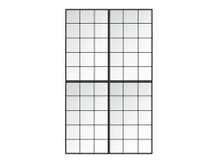 Espejos de pared 4 piezas negro 100x60 cm metal