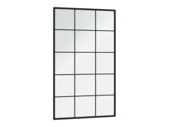Espejos de pared 4 piezas negro 100x60 cm metal