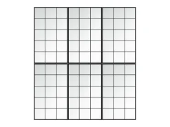 Espejos de pared 6 piezas negro 100x60 cm metal