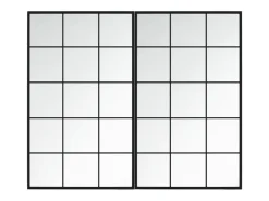 Espejos de pared 2 uds metal negro 100x60 cm ES870884