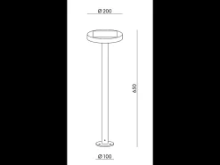 Estaca solar Nap antracita con LED 2,2w a batería IP54 h. 65 centímetros