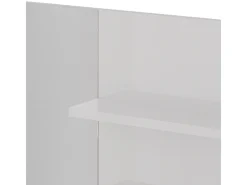 Estante con espejo blanco alto brillo 119.8x11x70