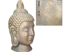Estatua cabeza de Buda 74,5 cm aspecto bronce en poliresina ECD Germany