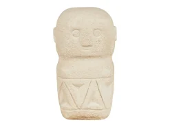 Estatuilla de decoración en cemento beige 5.5 x 5.5 x 10 cm