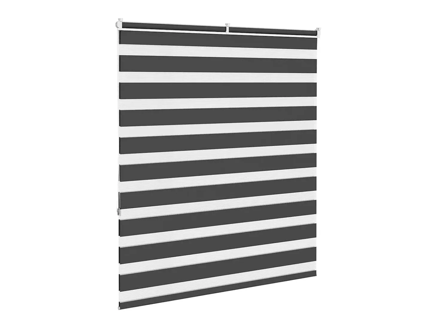 Estor cebra negro 130x150 cm ancho tejido 125,9 cm poliéster