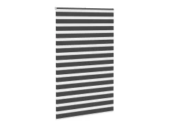 Estor cebra negro 140x200 cm ancho tela 135,9 cm poliéster