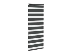 Estor cebra negro 55x150 cm ancho tela 50,9 cm poliéster