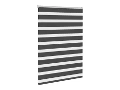 Estor cebra negro 100x100 cm ancho tejido 95,9 cm poliéster