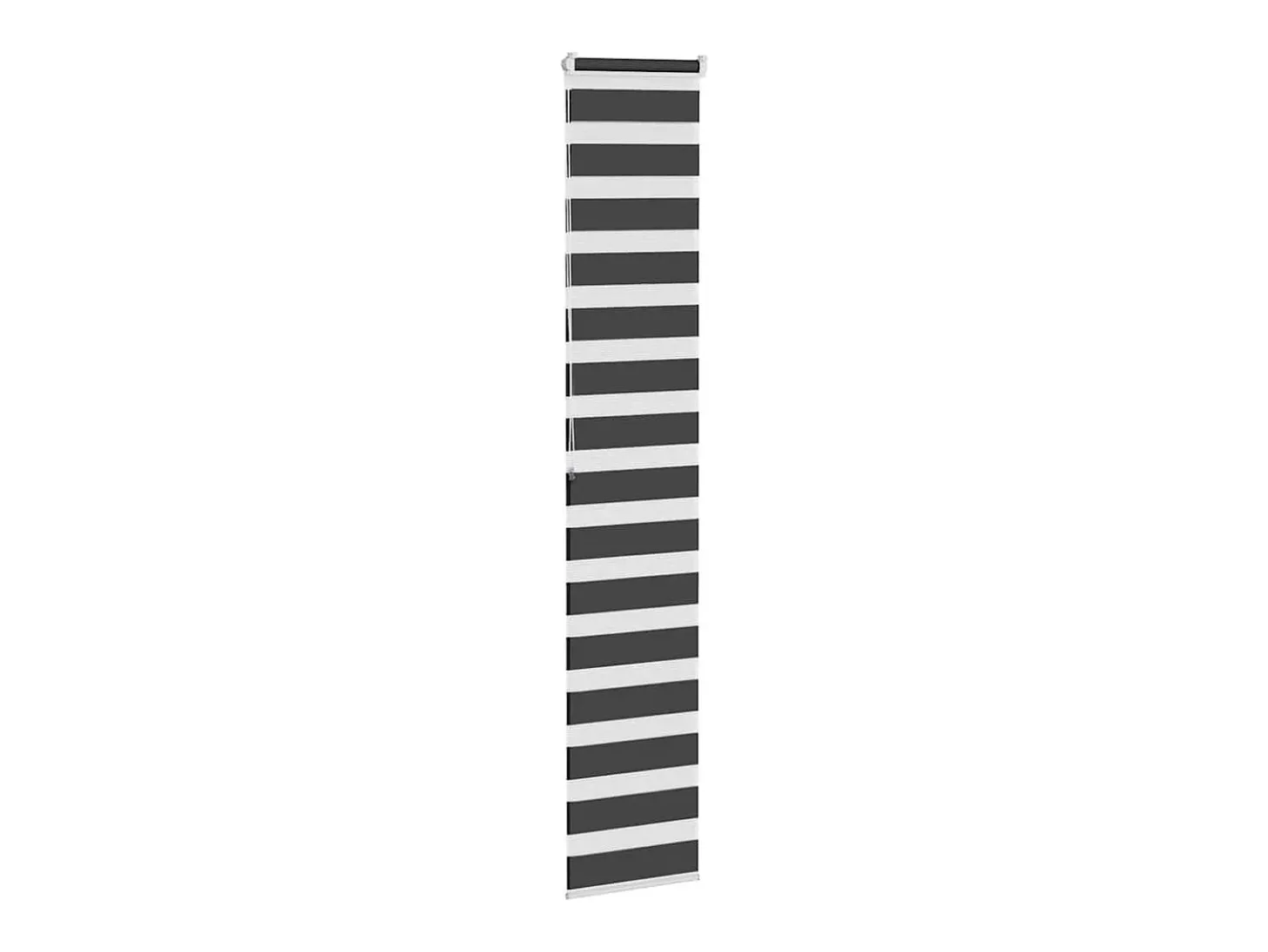 Estor cebra negro 40x200 cm ancho tela 35,9 cm poliéster
