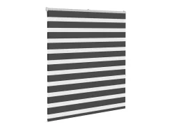 Estor cebra negro 135x150 cm ancho tela 130,9 cm poliéster