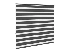 Estor cebra negro 155x150 cm ancho tela 150,9 cm poliéster