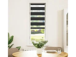 Estor cebra negro 40x150 cm ancho tela 35,9 cm poliéster